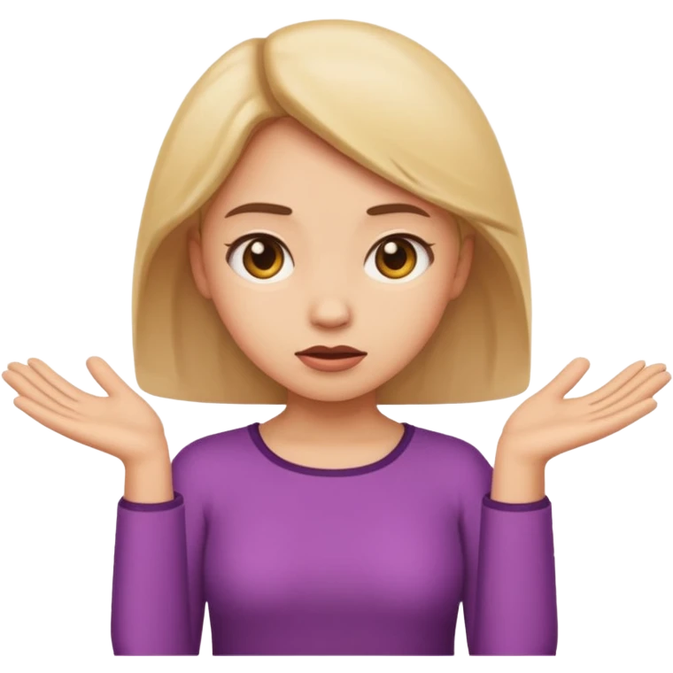  girl emoji shrugging shoulder  emoji