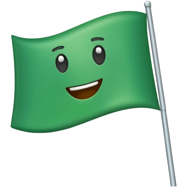 علم أخضر  emoji