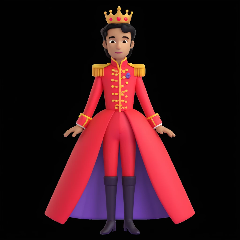 prince in red dress, royaqle background emoji