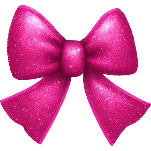 hot pink glitter bow emoji