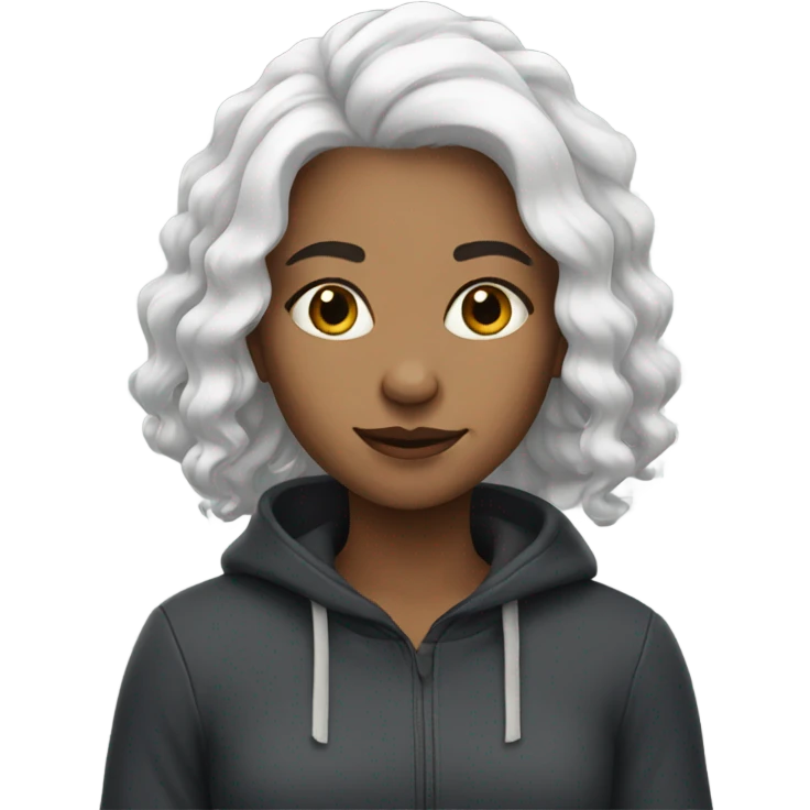 White hair girl  emoji