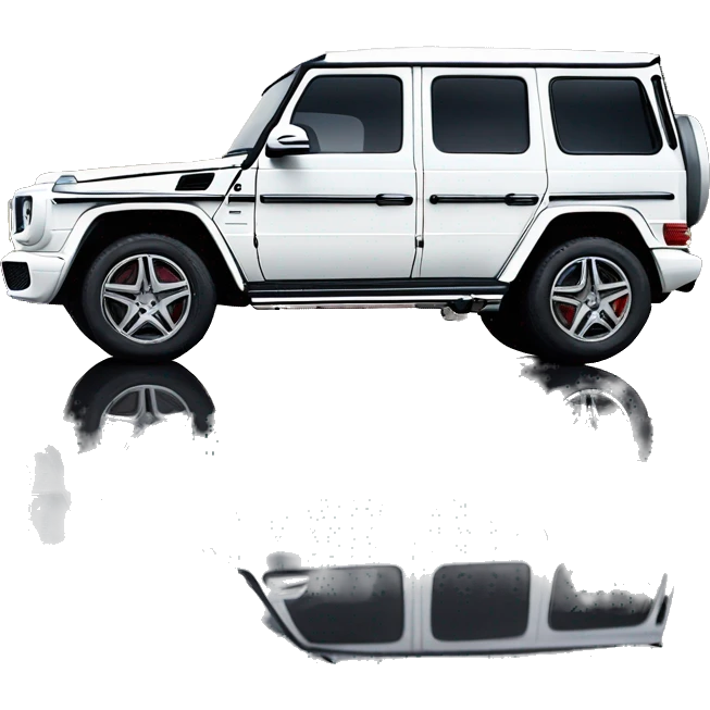 White Mercedes G-Klasse SUV emoji