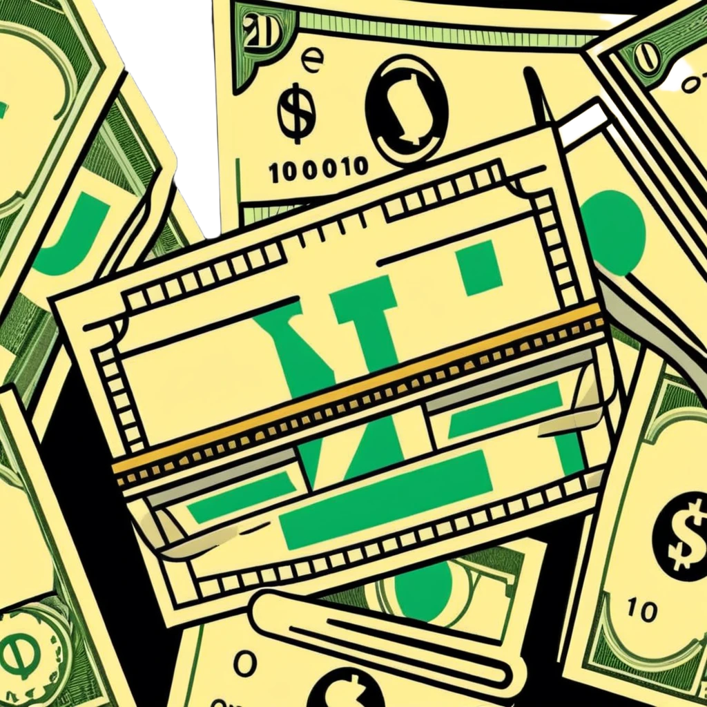 gold scale with dollar bills on one side and beauty products on the other side emoji