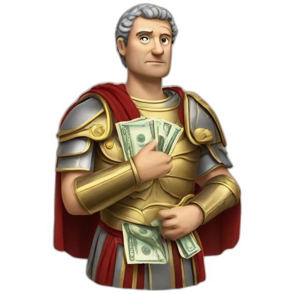 rome imperator with cash in hands emoji
