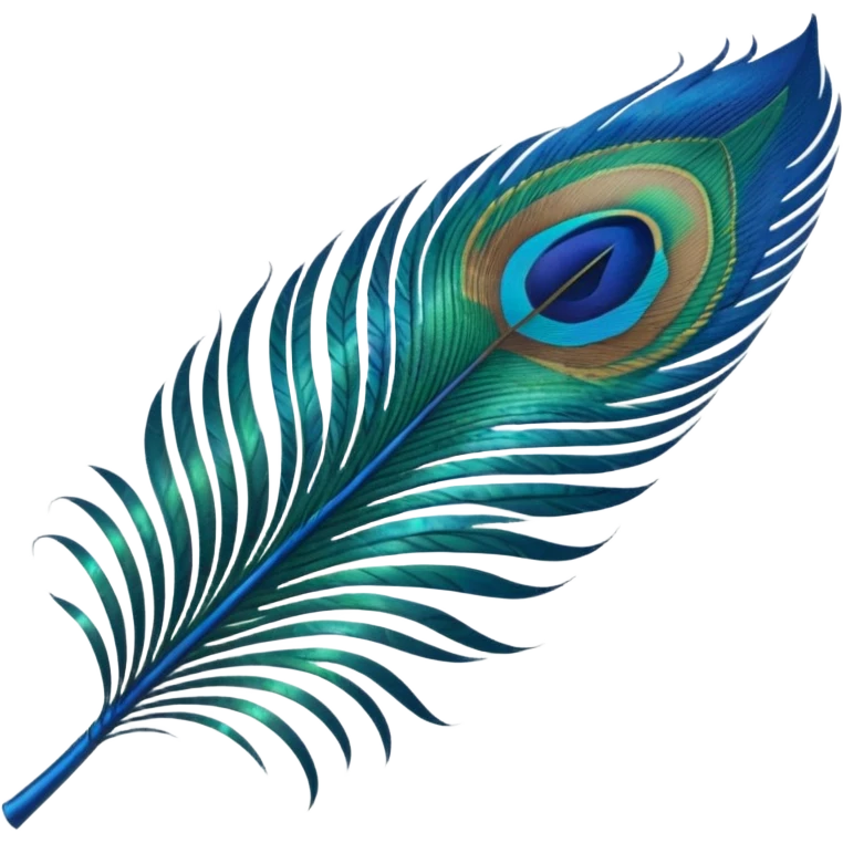 Peacock only a single feather emoji