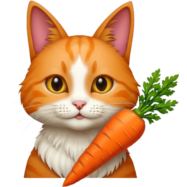 Katze mit mohrrübe emoji