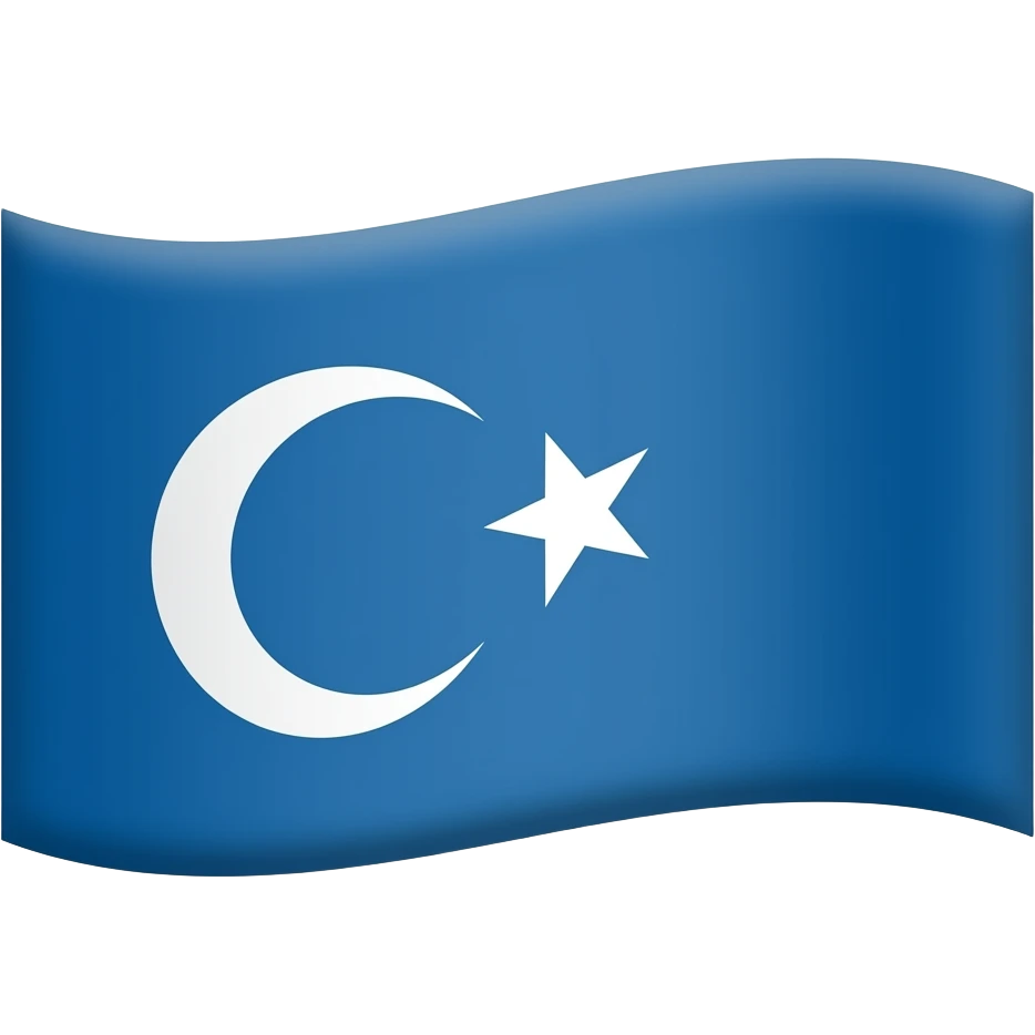 Mavi Türk bayrağı emoji