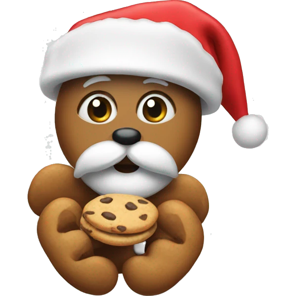 Santa claws with cookies emoji