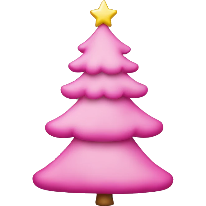 Pink Christmas tree  with out star and pink ornaments  emoji