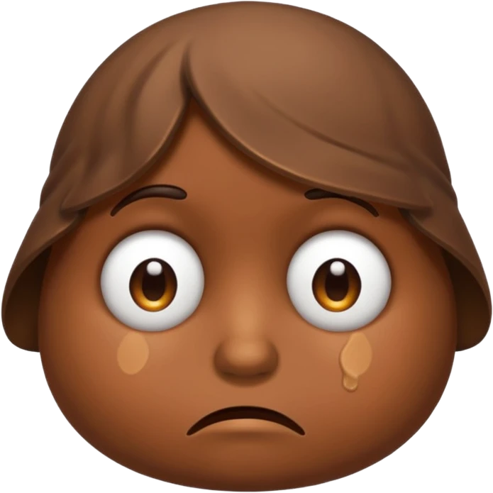Sad poop face emoji