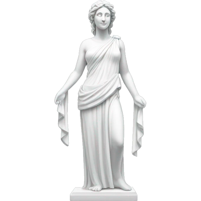 Full body white Greek goddess statue emoji