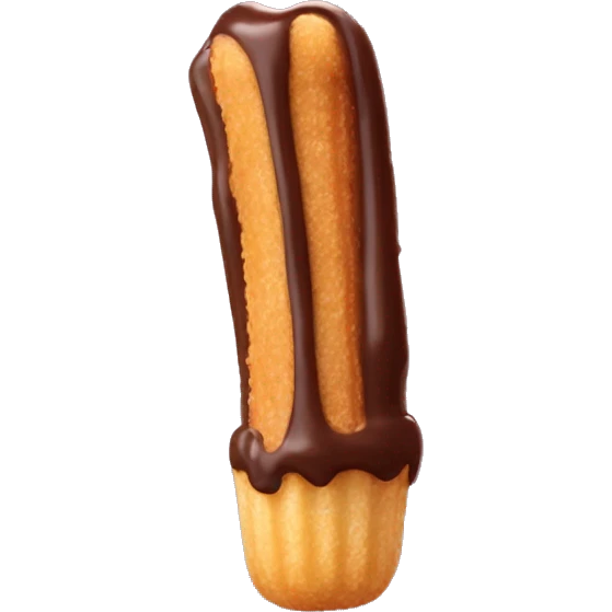 Chocolate dipped churro tip emoji
