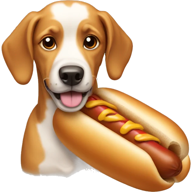 dog in a hotdog emoji