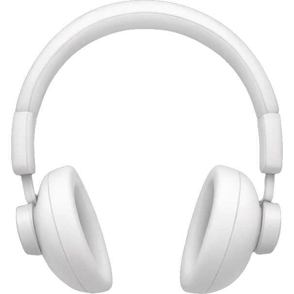 White headphones with bows  emoji
