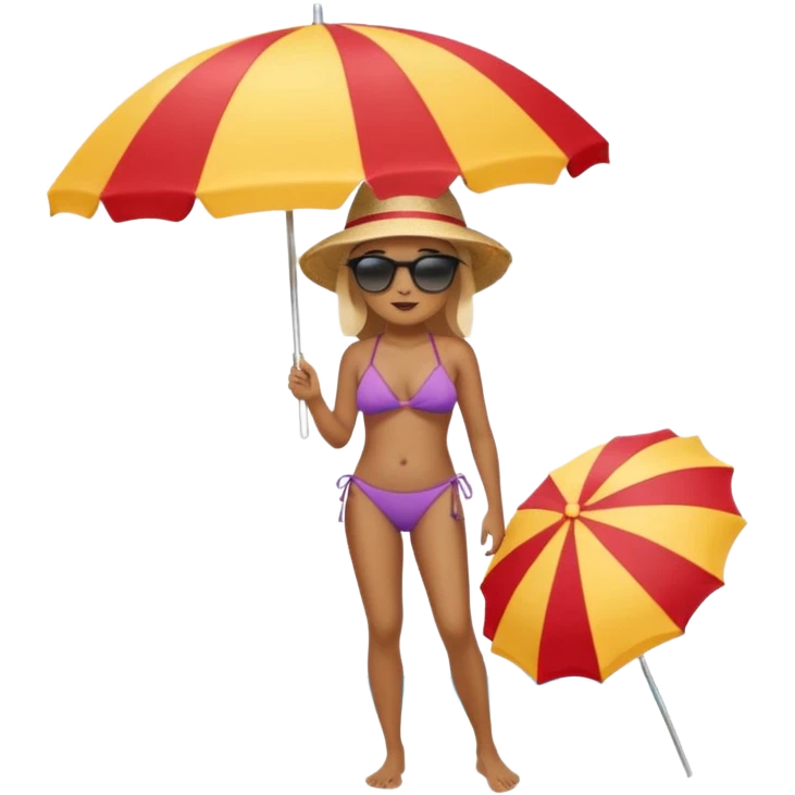 persona poniendo toldo emoji