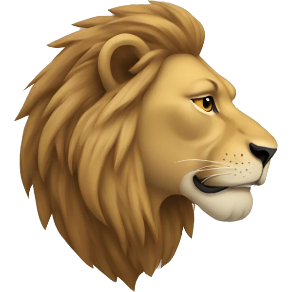 sideways facing lion emoji