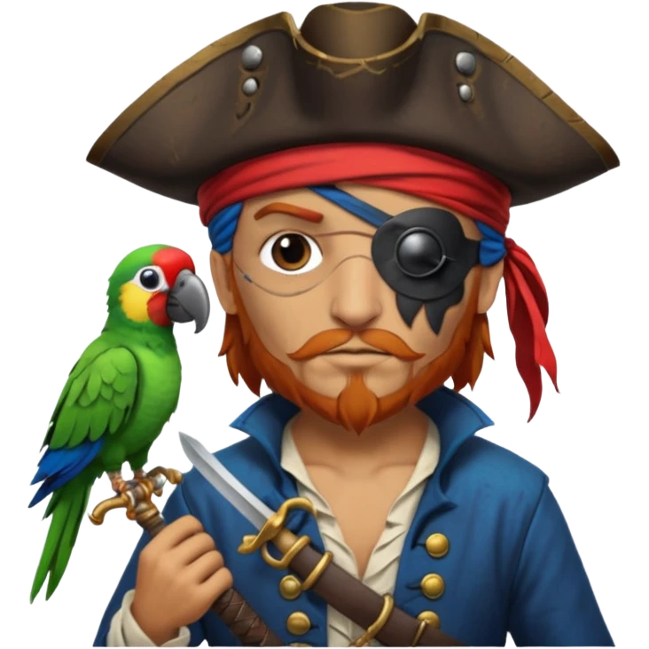 pirate and parrot emoji