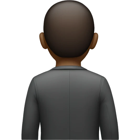 man from the back from a slight angle emoji