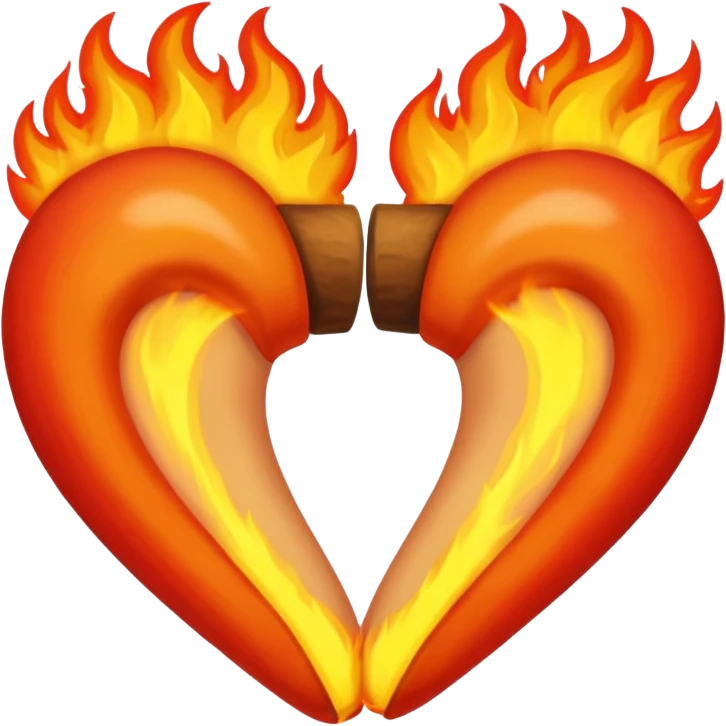 paire de fesse dans un cœur en feu emoji