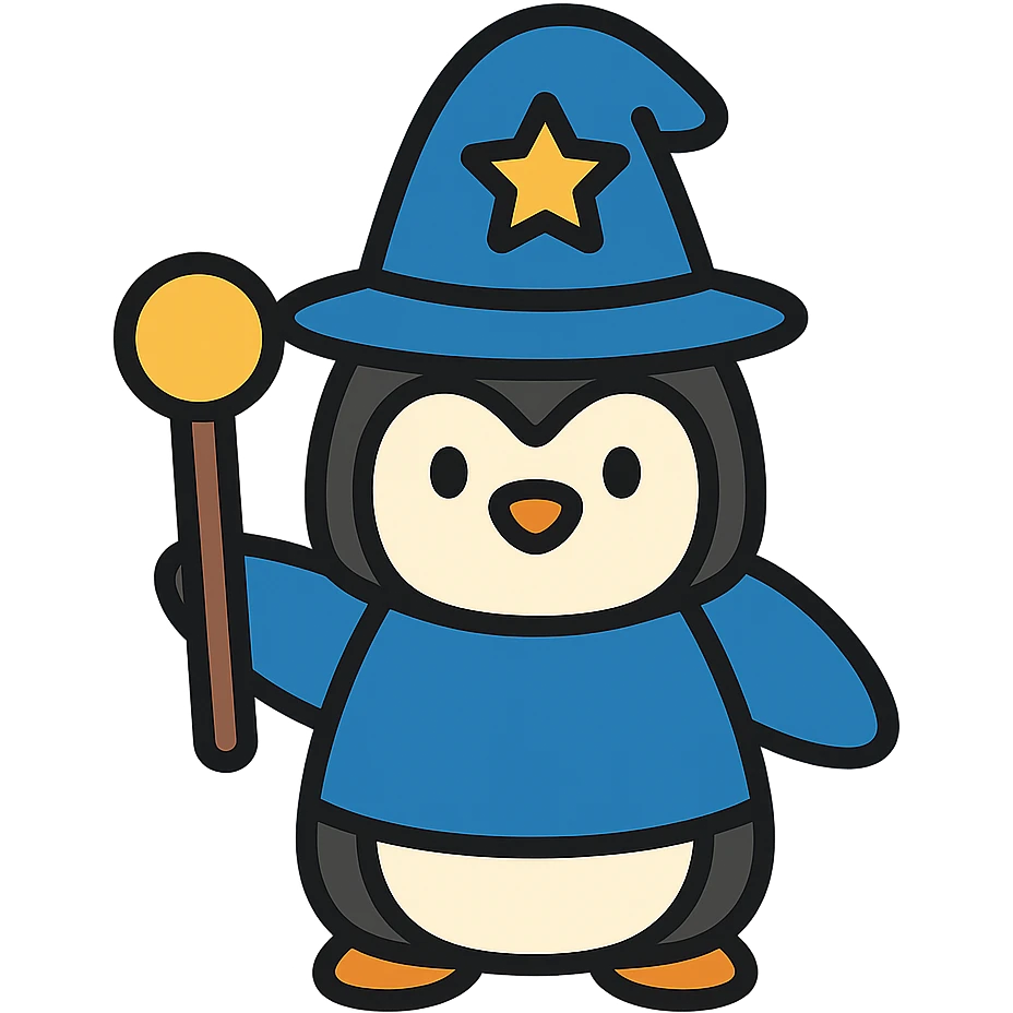 penguin wizard emoji