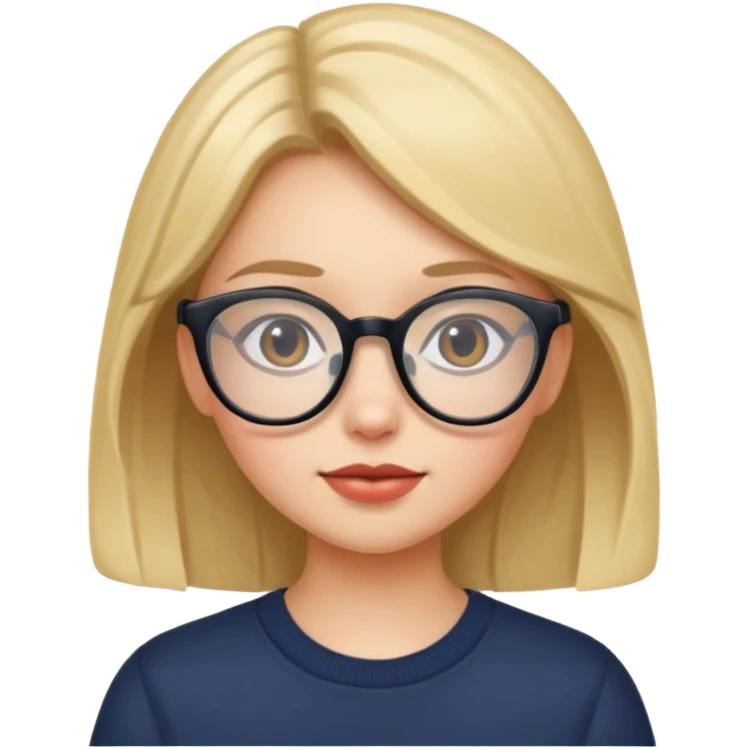 girl with glasses  emoji