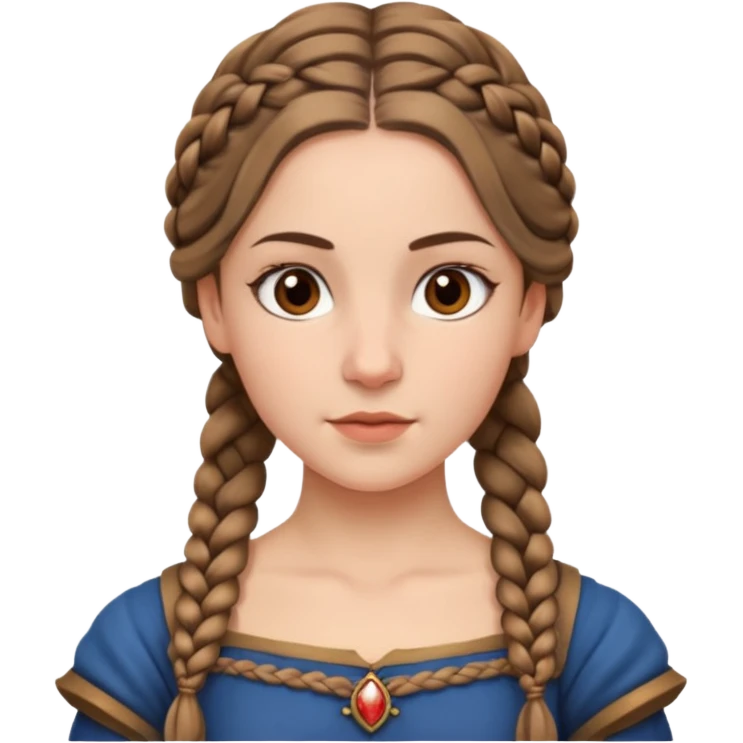 medieval braided woman emoji
