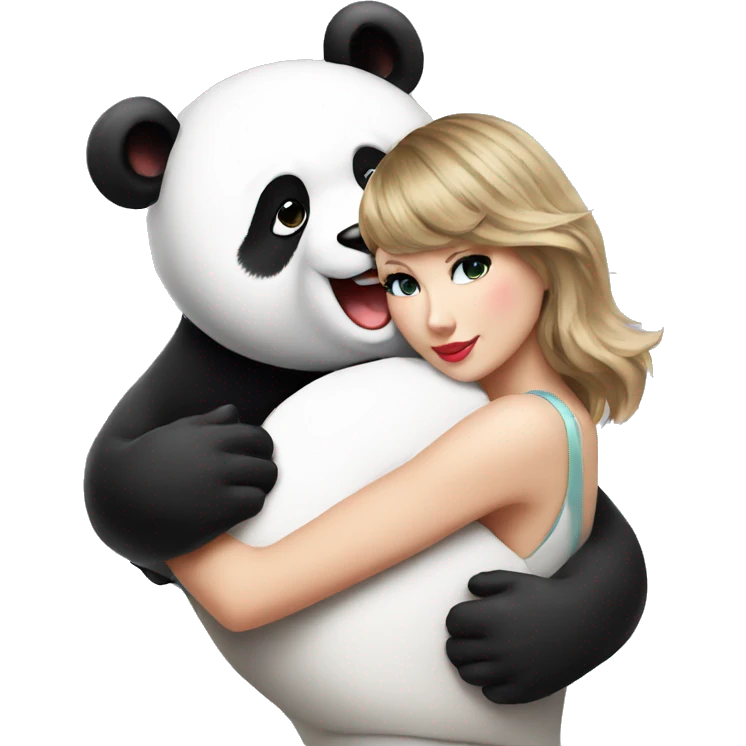 taylor swift hugging a panda emoji