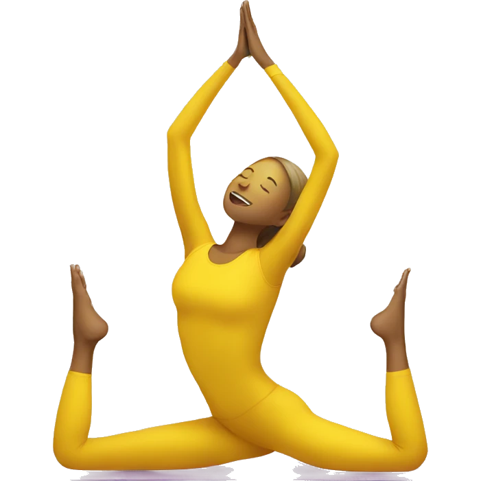 yellow person doing yoga emoji