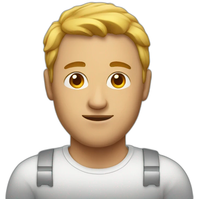 man with a ? beside his head emoji