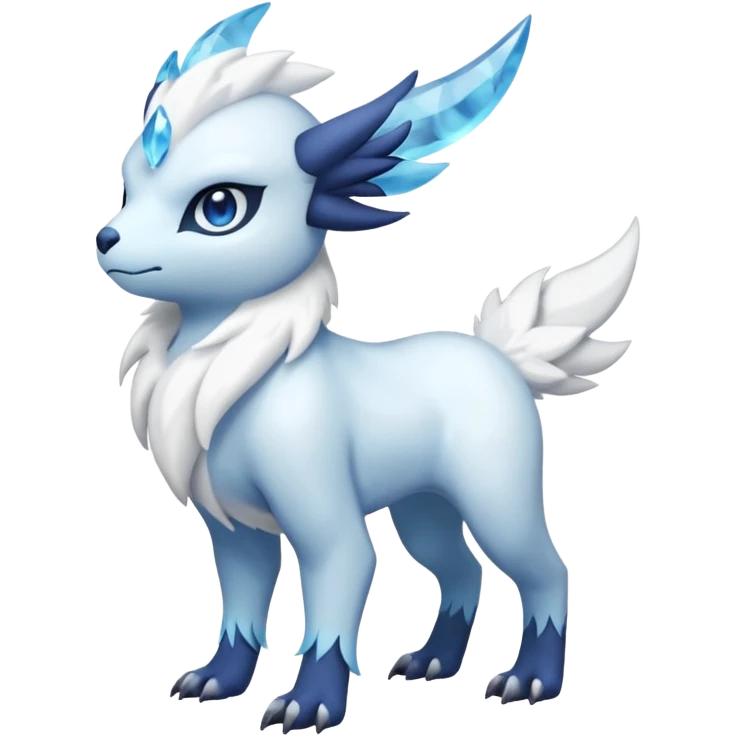 Shiny Absol-Amaura-Aurorus-Fakémon-hybrid-creature (full body)  emoji