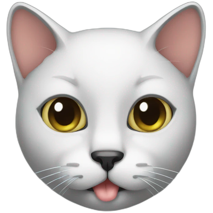 Sick black cat emoji