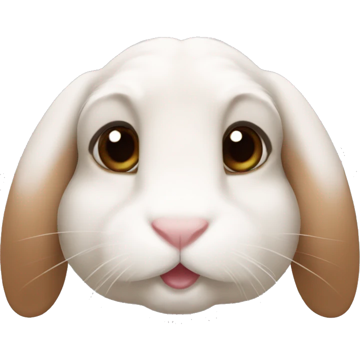 lop bunny with brown nose emoji