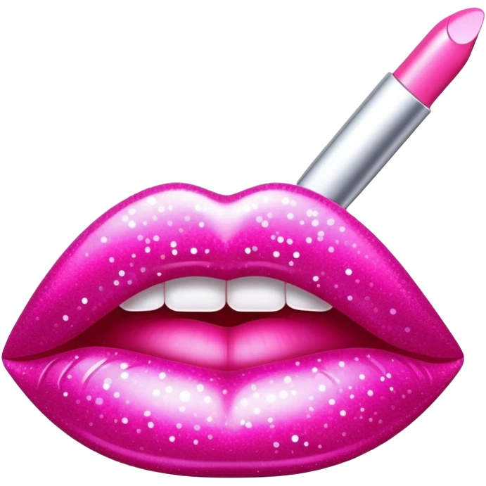 1990’s sparkly lip gloss kiss emoji