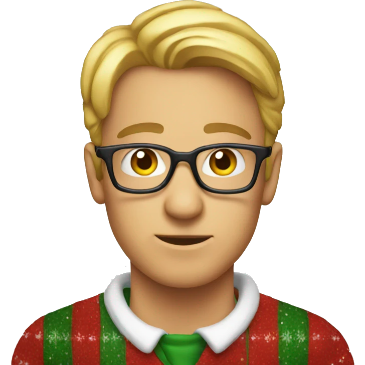 Christmas nerd and theme emoji