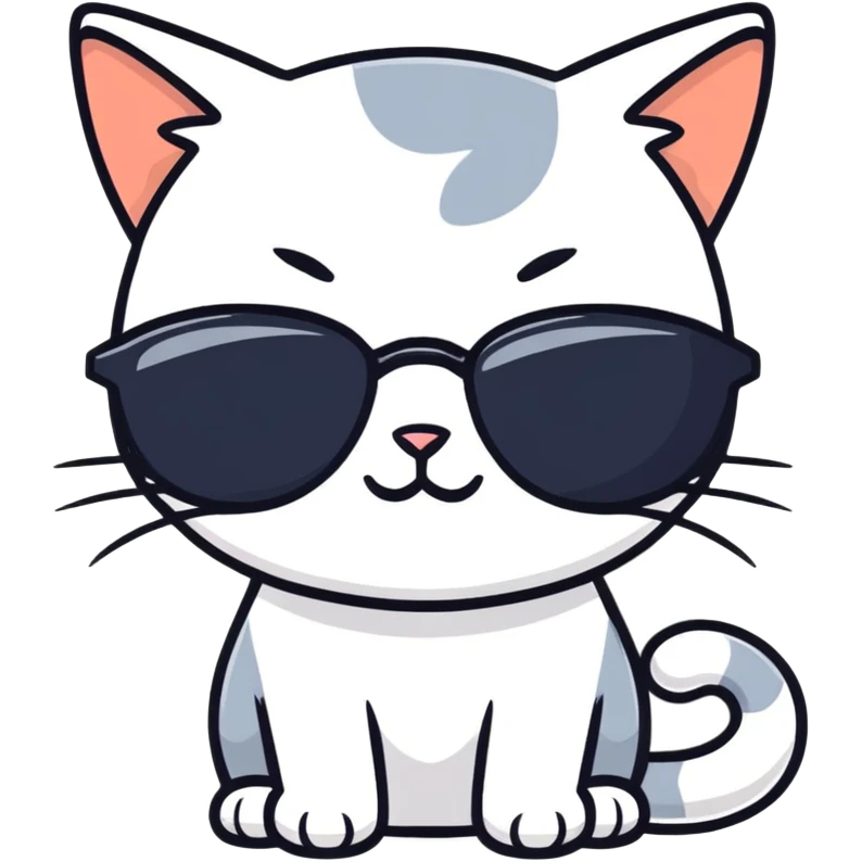 Cat with sunglasses emoji