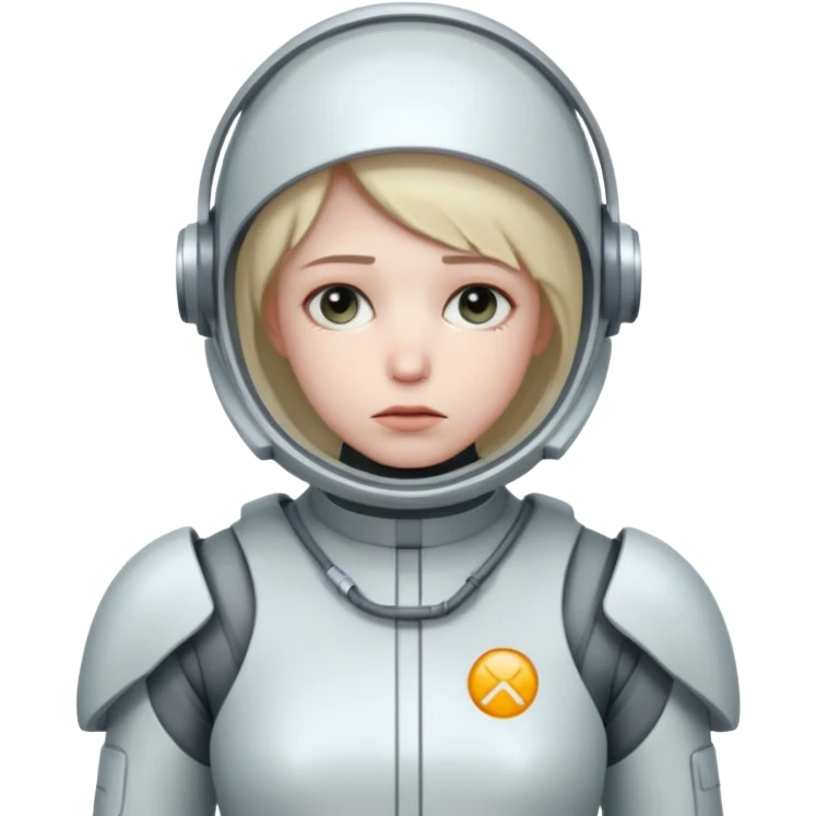 person trapped in algorism with sad face emoji