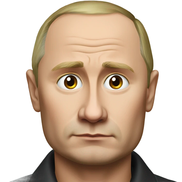 sad putin photorealistic serious emoji