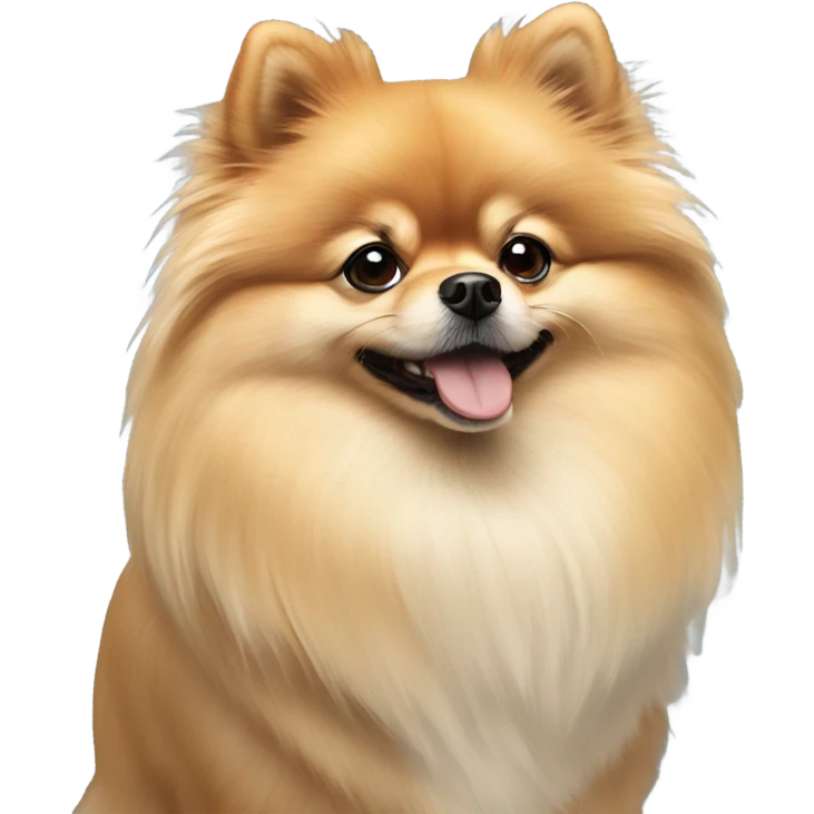 realistic Pomeranian portrait emoji