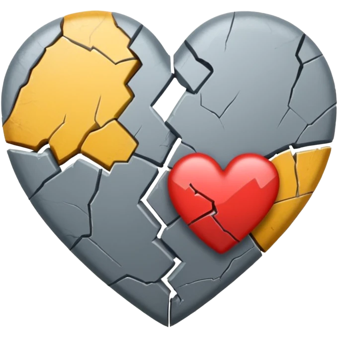 broken heart sticked together (divorce) emoji