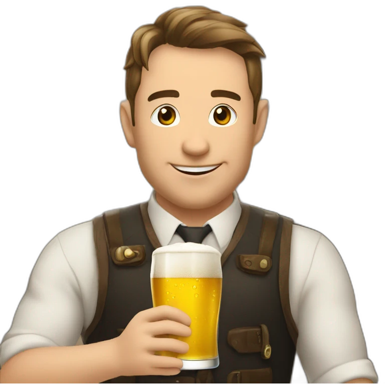 Eleon musk boi e une bière emoji