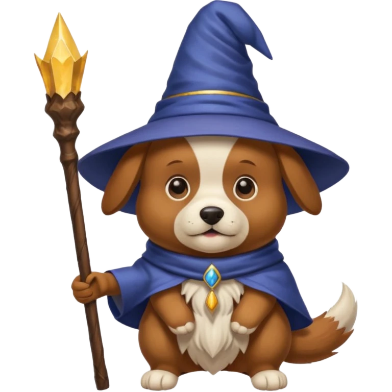 Dog wizard emoji