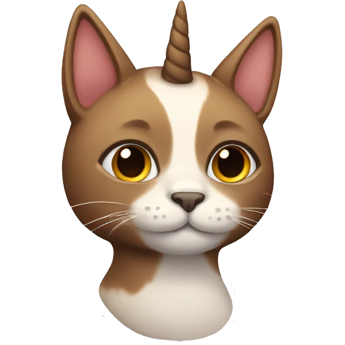 unicorn brown cat emoji