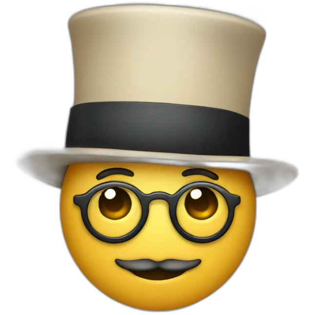 Gentleman with a hat and monocle emoji