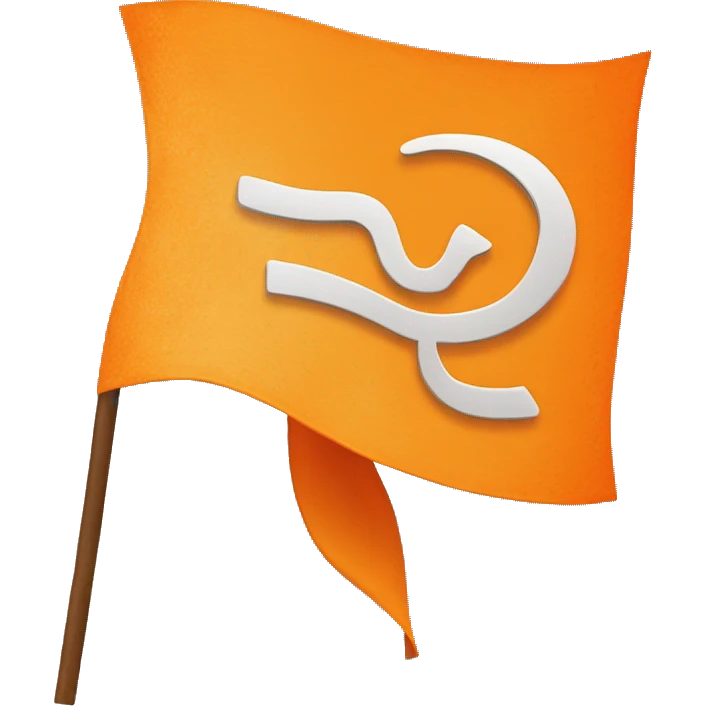an orange trangular flag written JAI SHREE RAM ON IT emoji
