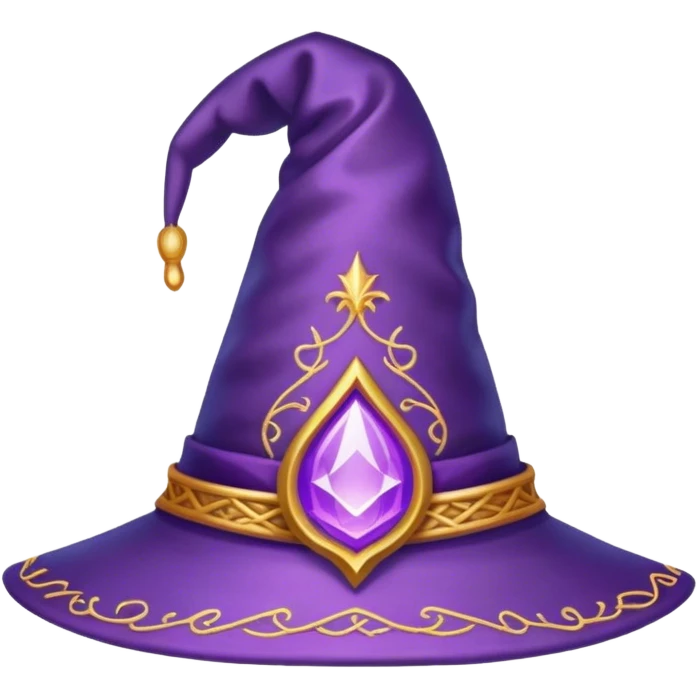 wizard hat glowing emoji
