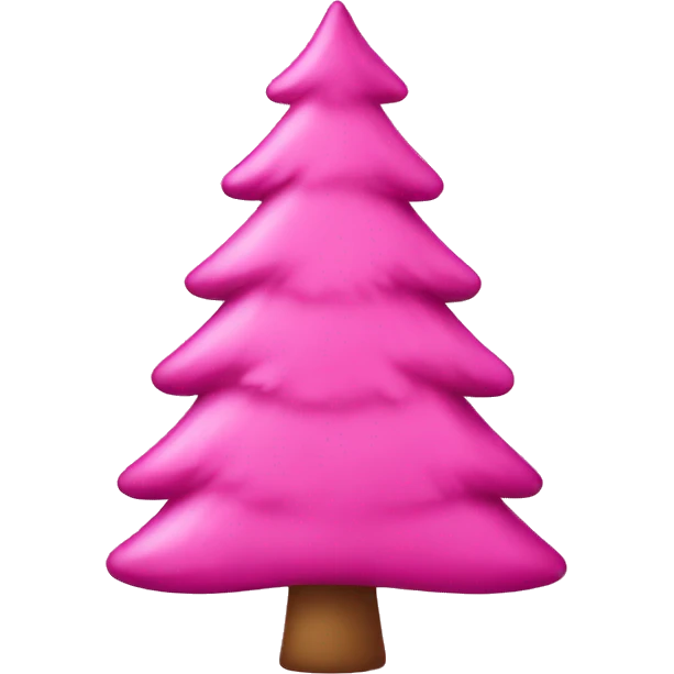Pink Christmas tree emoji