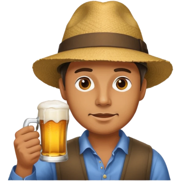 Man drinking beer emoji