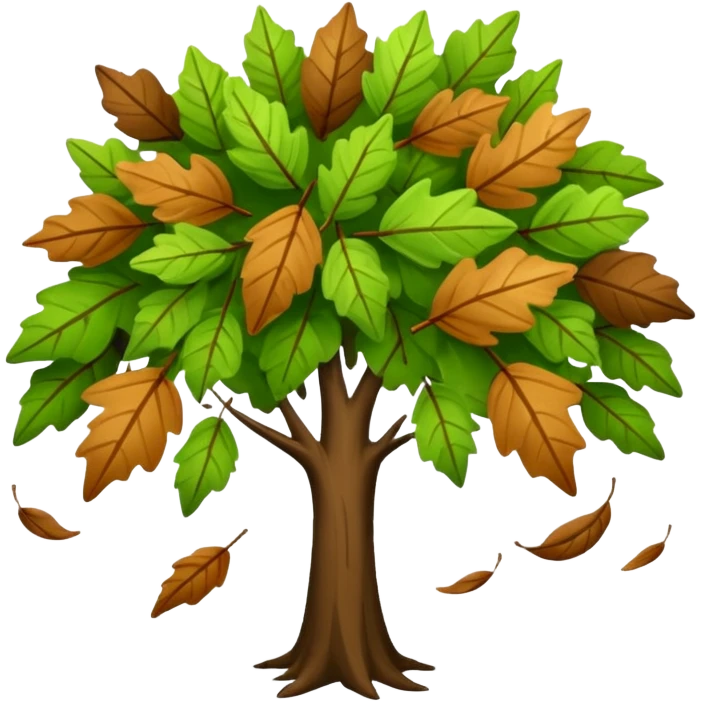 Folhas de árvore soltas caindo/voando sc(sem a árvore) emoji