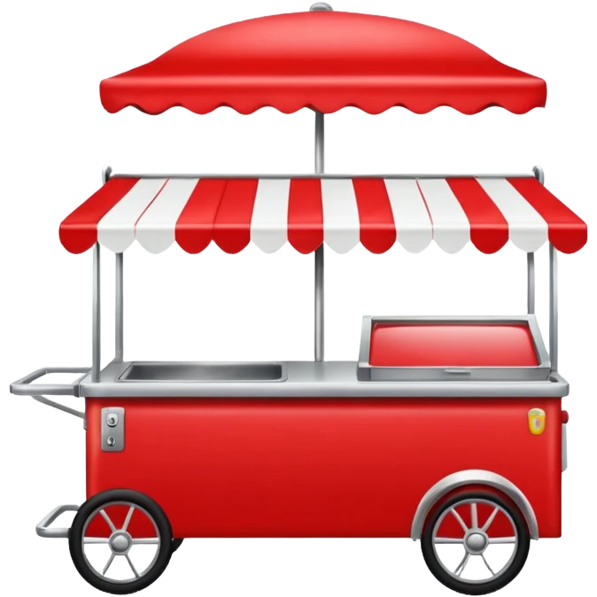 Red food cart. emoji