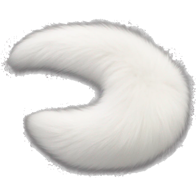 white fox fur tail emoji